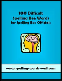 100 Difficult Spelling Bee Words List, Vol 1  200 px