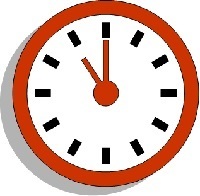 clock face that reads 11:00