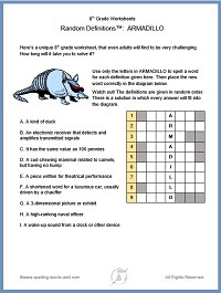 8th Grade Worksheet with Vocab and Spelling practice from www.spelling-words-well.com