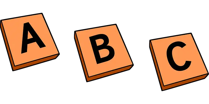 ABC letter tiles