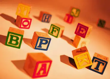 wooden alphabet blocks