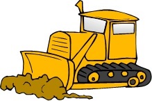 Yellow bulldozer