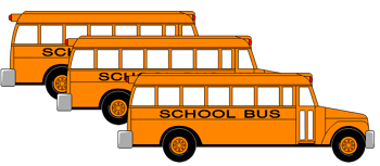 three school buses - plural nouns