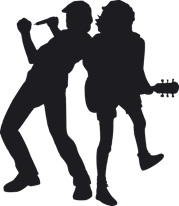 Concert entertainers silhouette