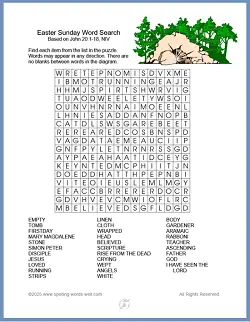 Easter Sunday Word Search