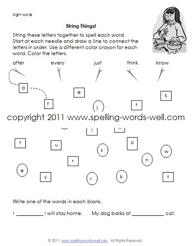 homework worksheets first grade