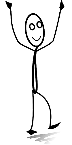 happy stick figure