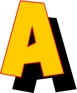 Yellow letter A