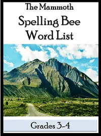 Mammoth Spelling Word List, grade 34 cover