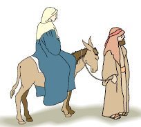 Mary, Joseph and a donkey