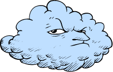 A mean cloud, from our fiction writing prompts