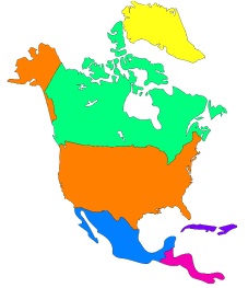 North American map