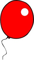 Red balloon on a string