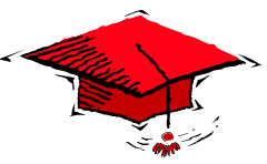 Red graduation cap from our homeschool worksheets