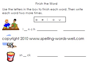 2nd grade phonics worksheet sample