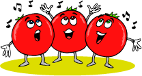 Singing tomatoes - plural nouns