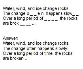 excerpt from a textbook, with blanks for some missing words