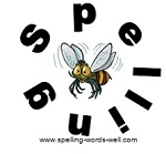 bee surrounded by letters SPELLING