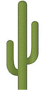 Tall, slender green prickly cactus