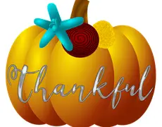 Pumpkin with "thankful"