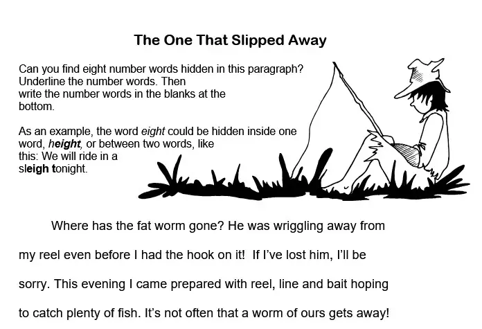 The One that Slipped Away easy brain teaser from www.spelling-words-well.com