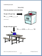 Worksheets for Kindergarten - OT word family